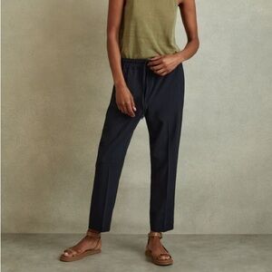 Reiss Drawstring Tapered Cropped Pants